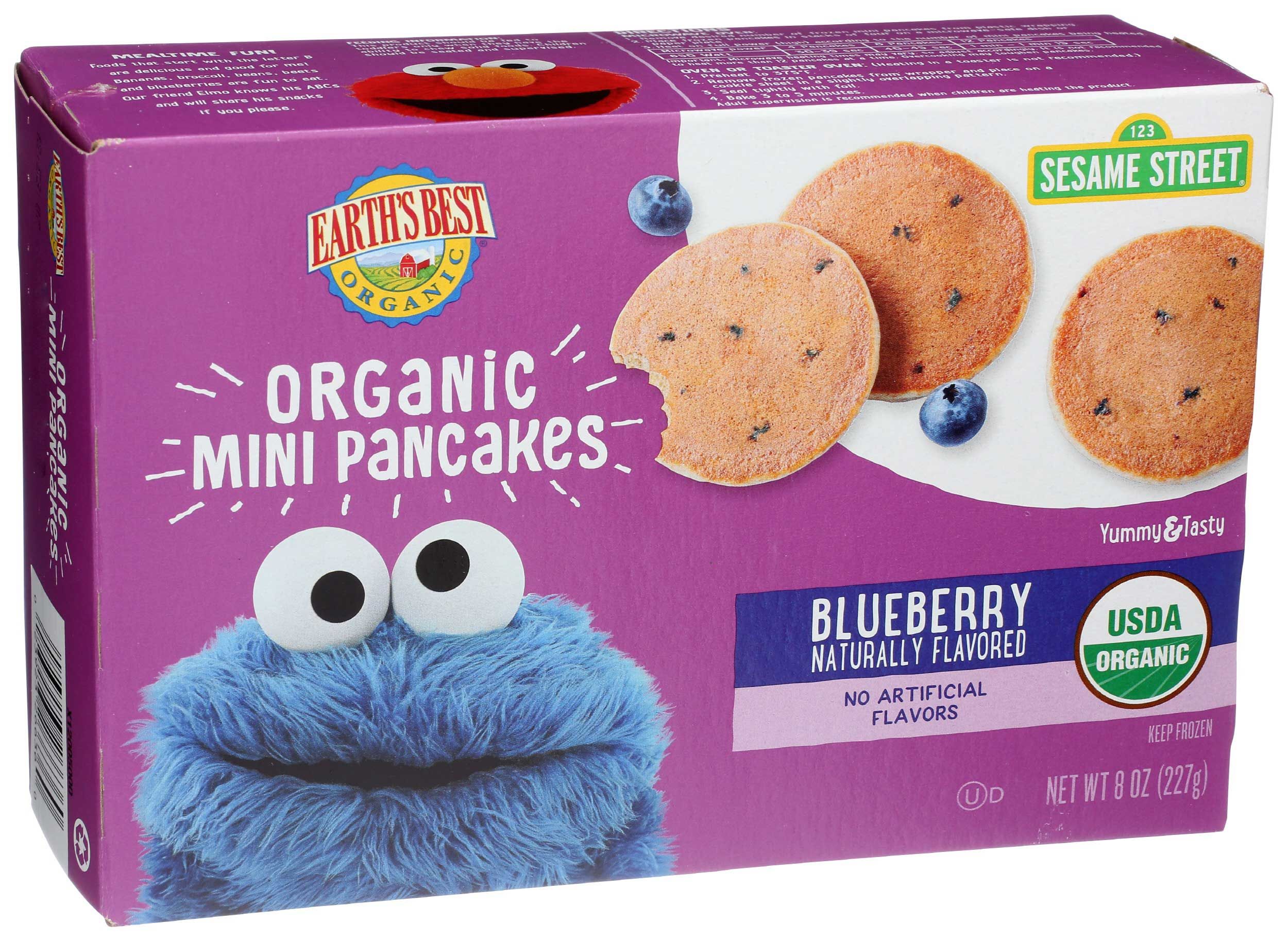 Earth's Best Organic Blueberry Mini Pancake, 8 Ounce -- 12 Per Case