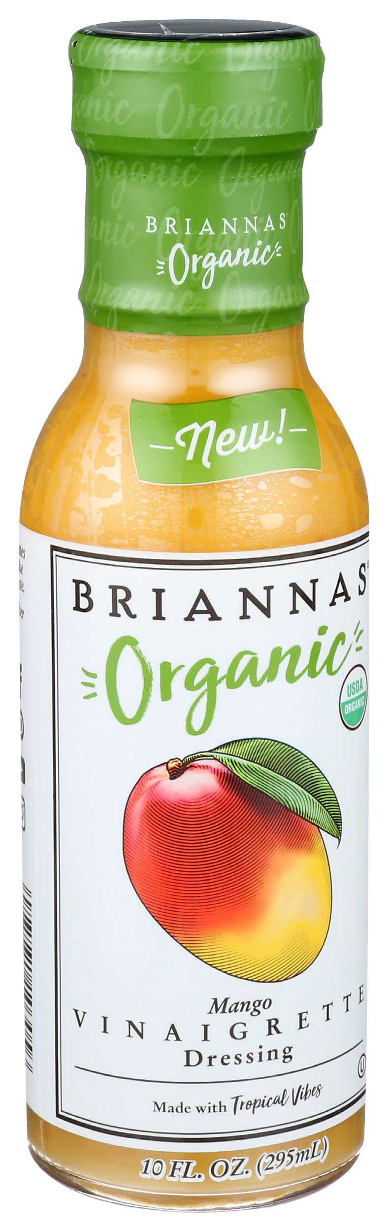 Brianna's Organic Mango Vinaigrette Salad Dressing, 10 Fluid Ounce -- 6 Per Case