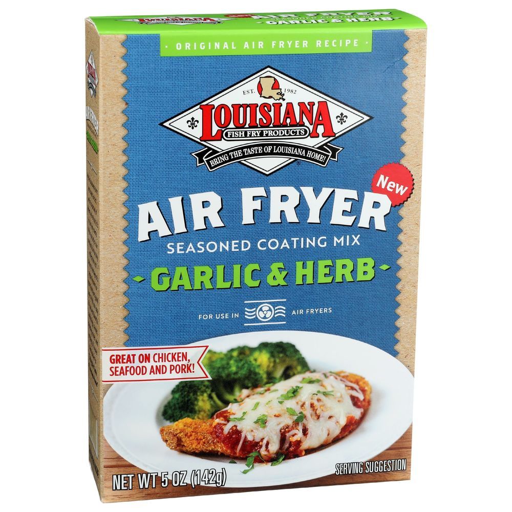 Louisiana Fish Fry Air Fryer Garlic And Herb Seasoned Coating Mix, 5 Ounce -- 6 Per Case