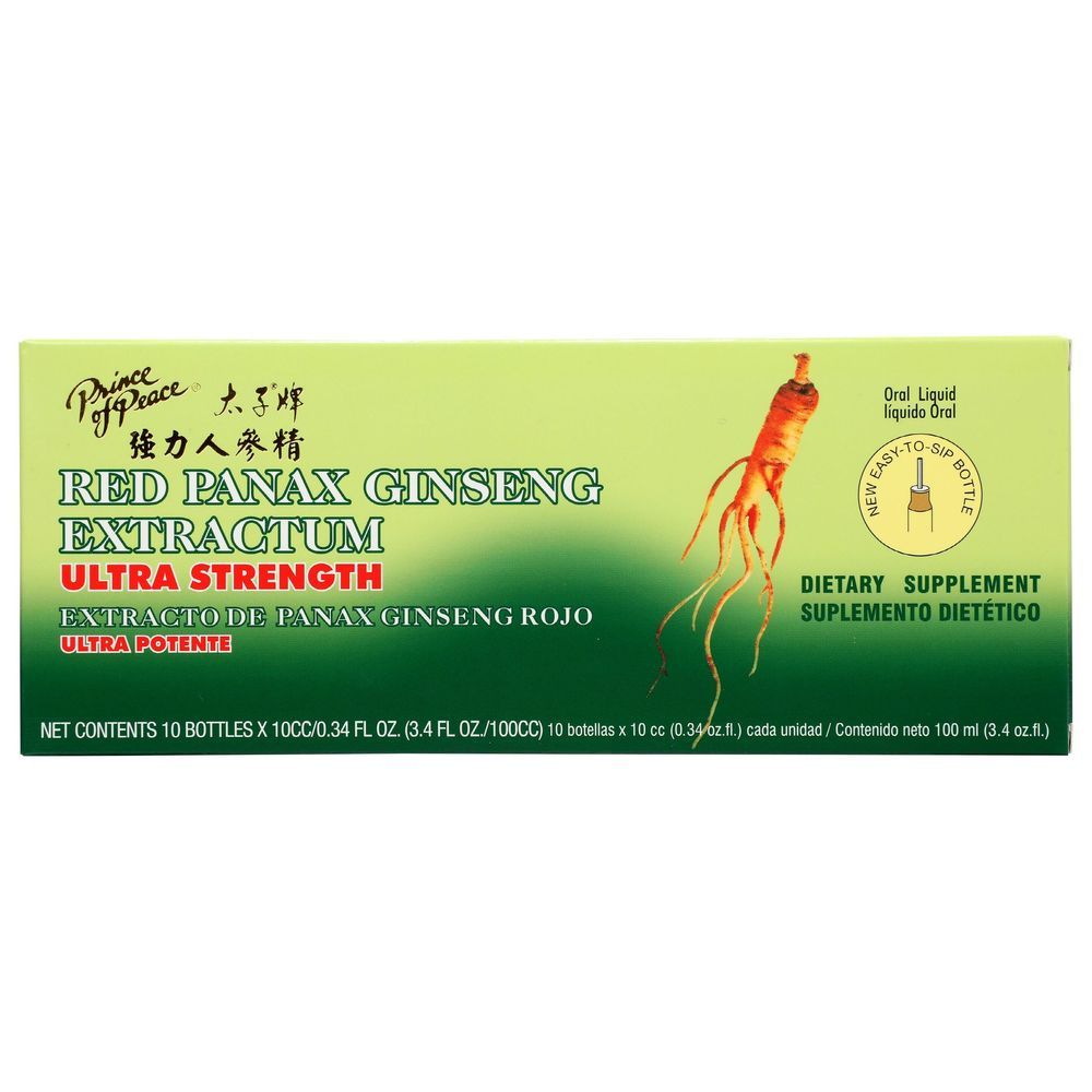 Prince Of Peace Ultra Strength Red Panax Ginseng Extractum, 10 Count