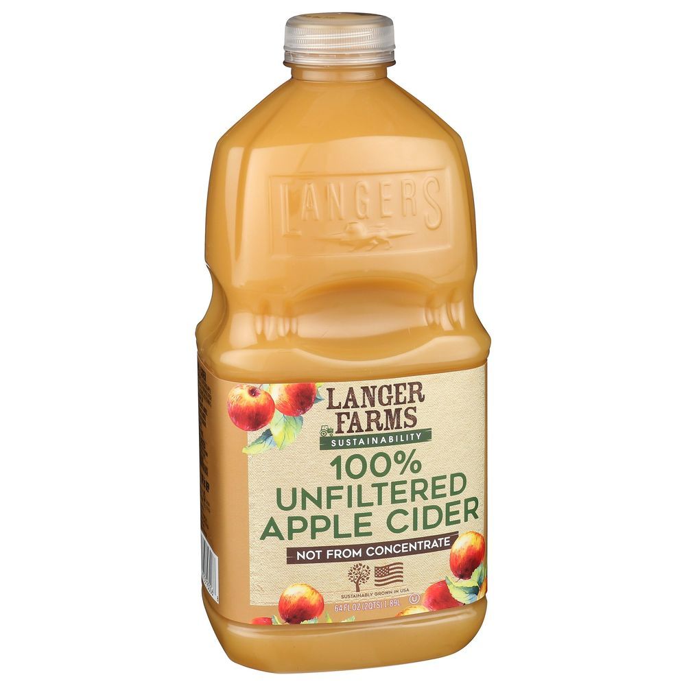 Langers Farms Unfiltered Apple Cider, 64 Fluid Ounce -- 8 Per Case