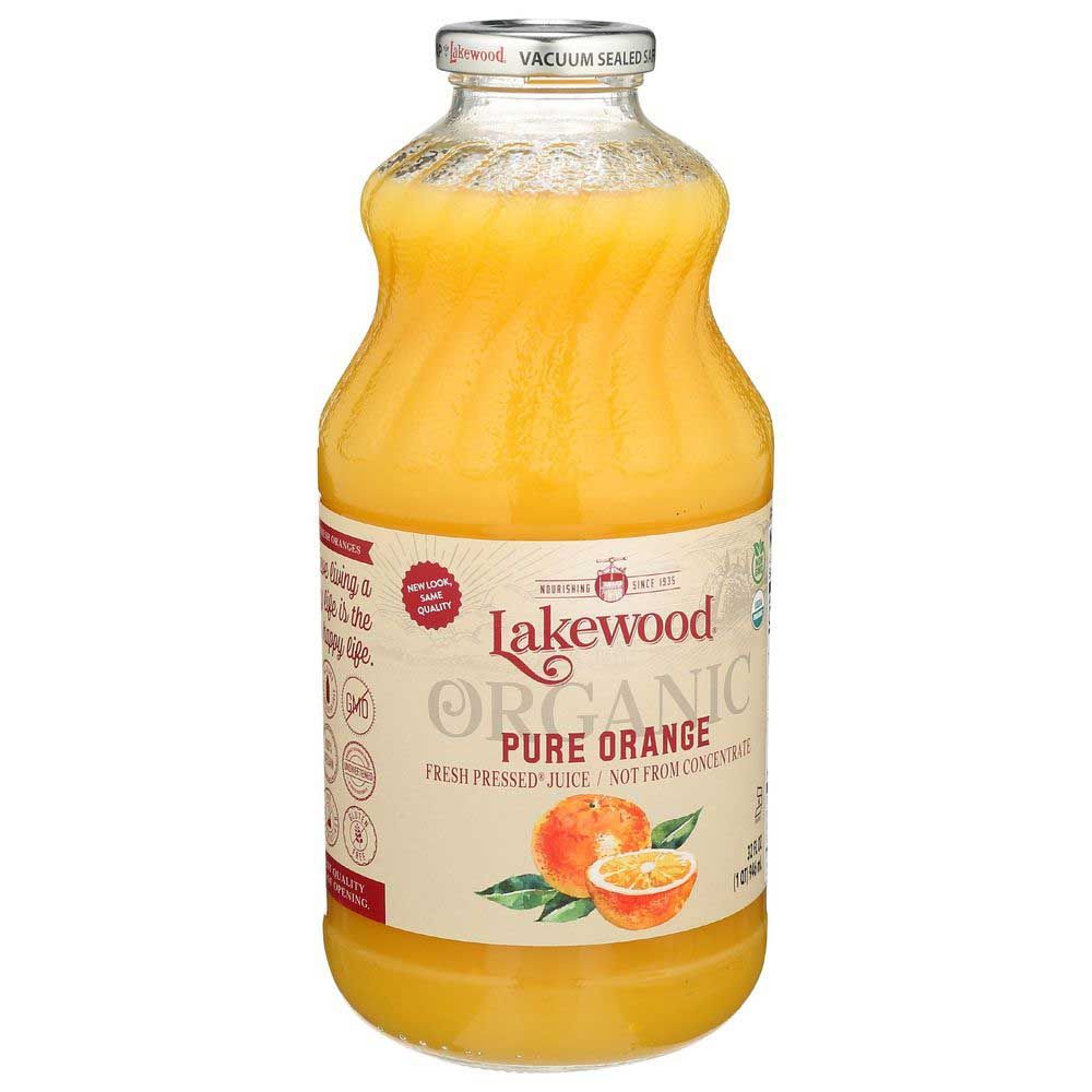 Lakewood Organic Pure Orange Juice, 32 Fluid Ounce -- 6 Per Case