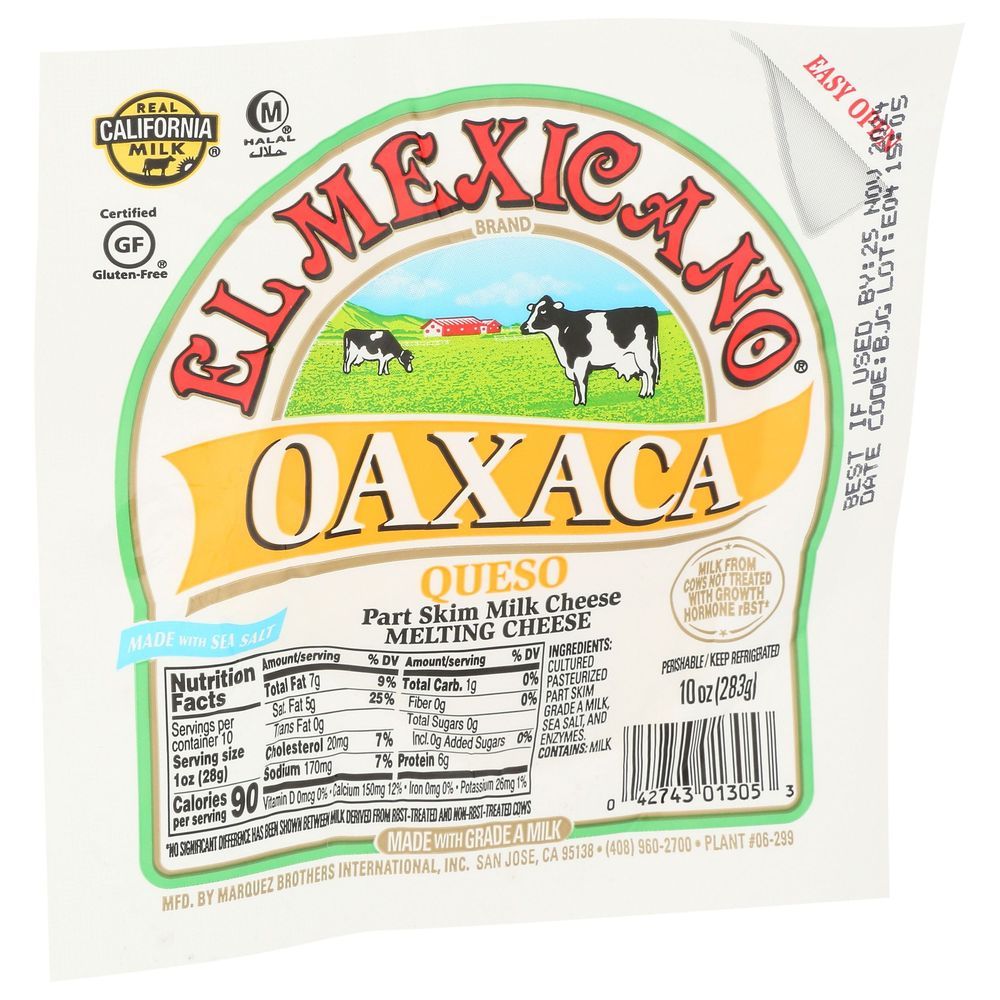 El Mexicano Queso Oaxaca Cheese, 10 Ounce -- 12 Per Case