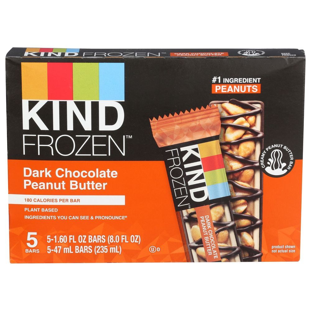 Kind Frozen Dark Chocolate Peanut Butter Treat Bar, 5 Count -- 12 Per Case