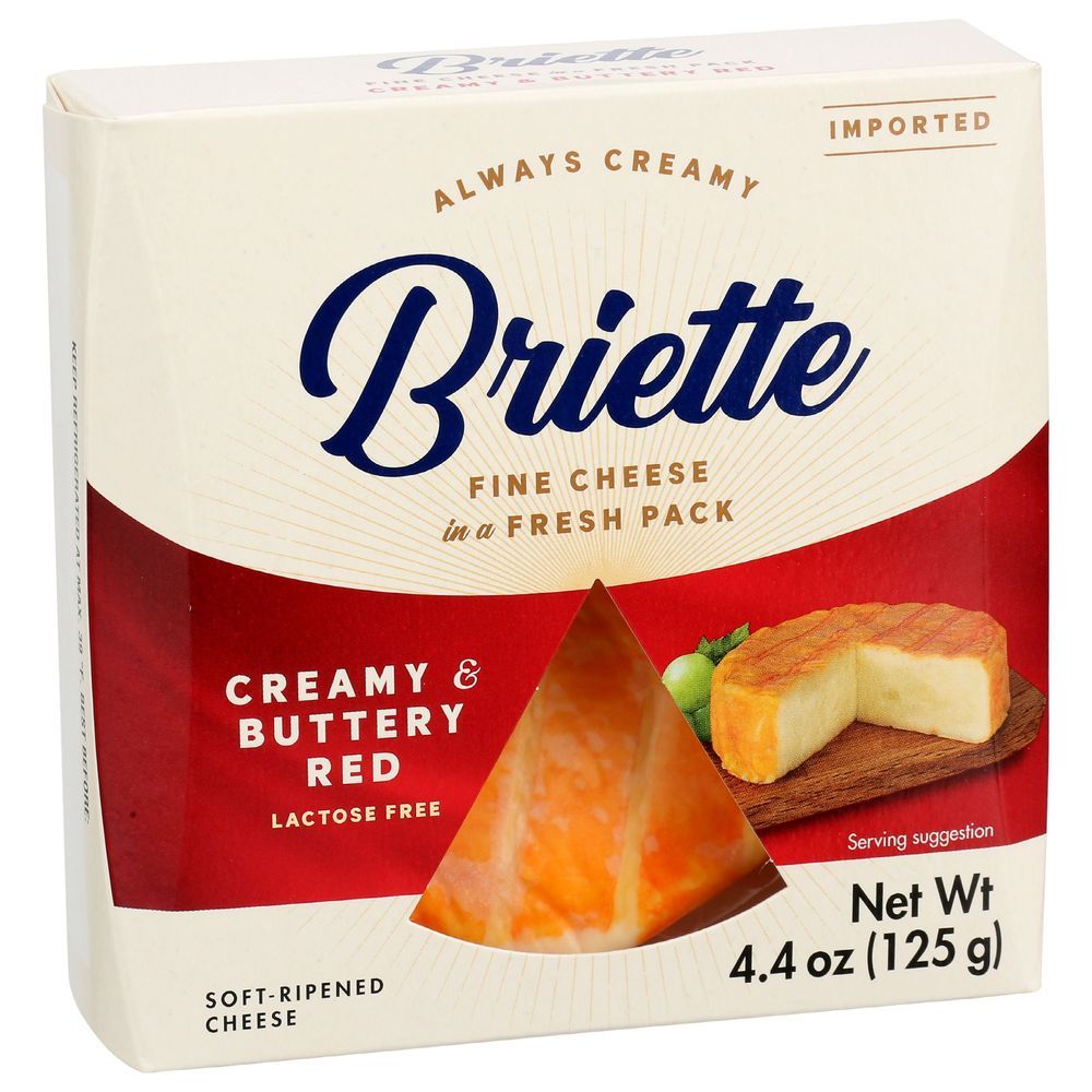 Briette Creamy Buttery Red Brie Cheese, 4.4 Ounce -- 10 Per Case