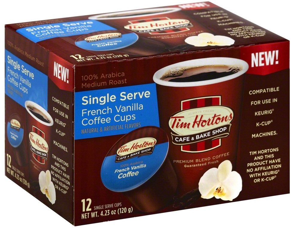 Tim Hortons French Vanilla Coffee, 12 Count -- 6 Per Case