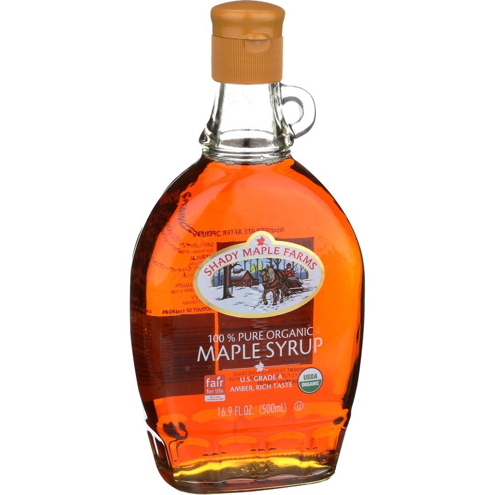 Shady Maple Farms Organic Amber Rich Taste Maple Syrup, 16 Ounce -- 12 Per Case