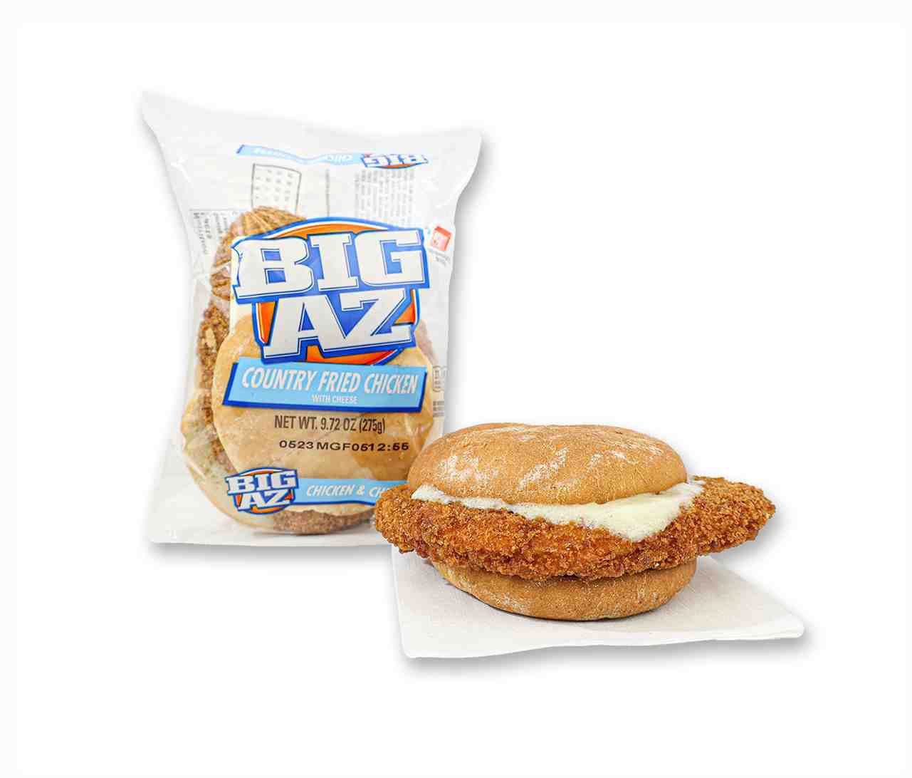 Big Az Country Fried Chicken And Cheese Sandwich, 9.72 Ounce -- 8 Per Case