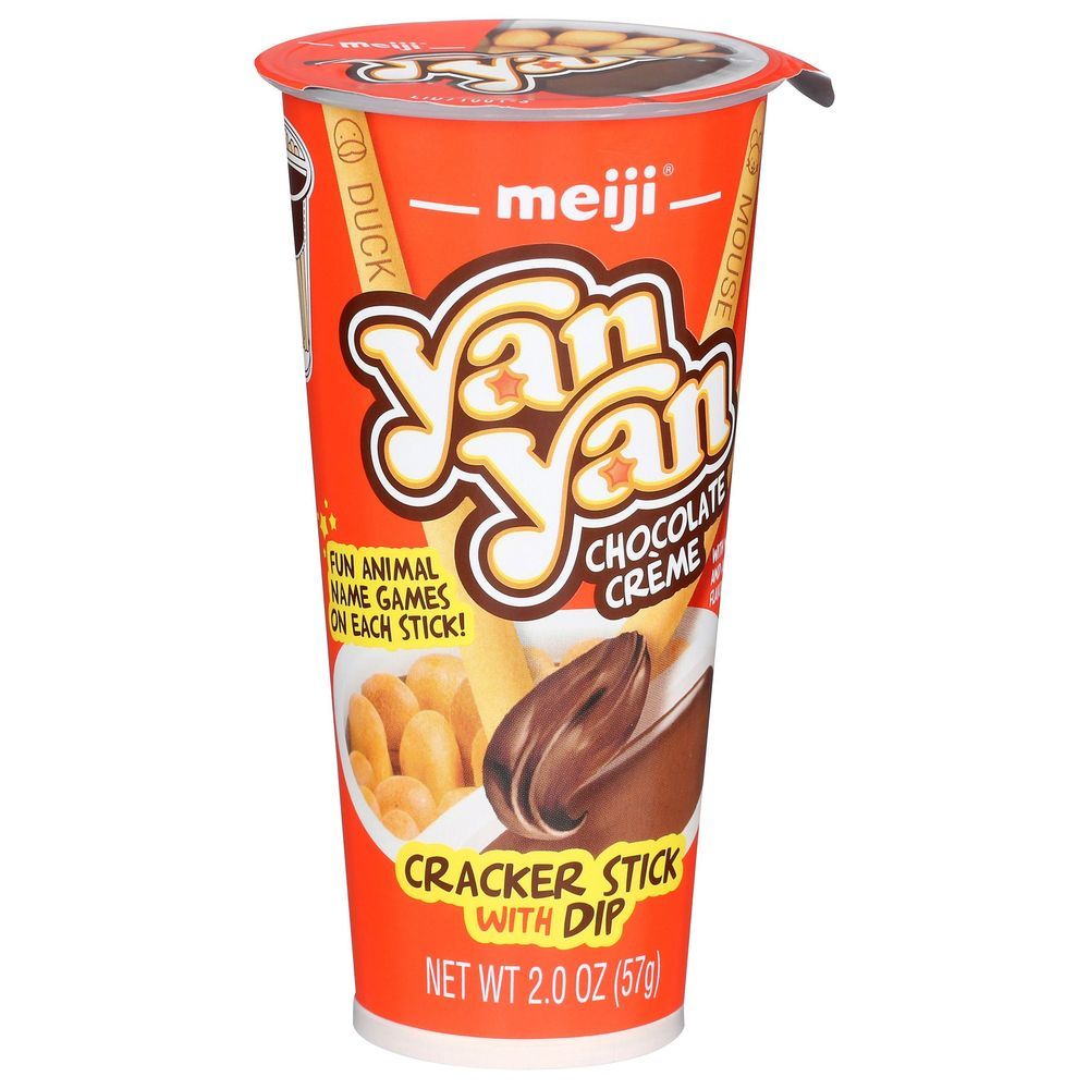 Meiji Yan Yan Chocolate Creme Cracker Stick With Dip, 2 Ounce -- 10 Per Case