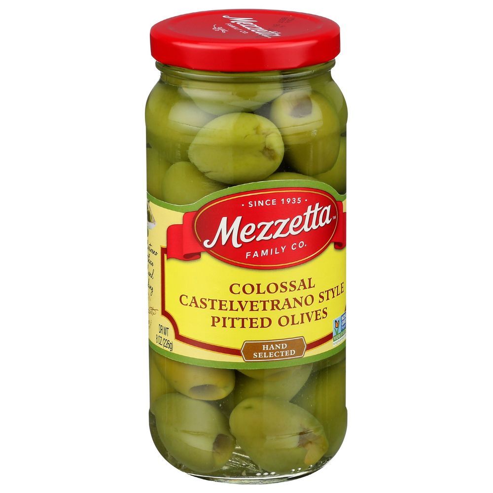 Mezzetta Colossal Castelvetrano Style Pitted Olives, 8 Ounce -- 6 Per Case