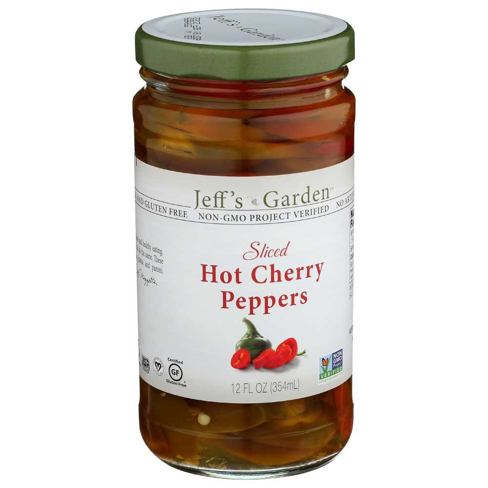Jeff's Natural Sliced Hot Cherry Peppers, 12 Ounce -- 6 Per Case
