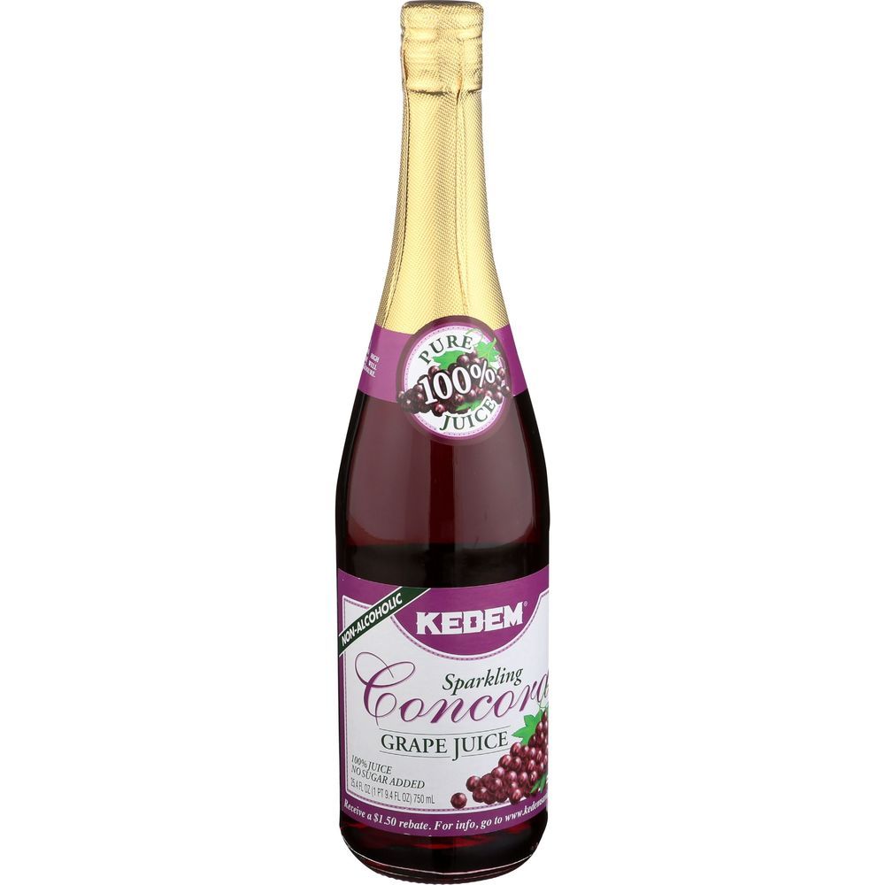 Kedem Sparkling Concord Grape Juice, 25.4 Fluid Ounce -- 12 Per Case