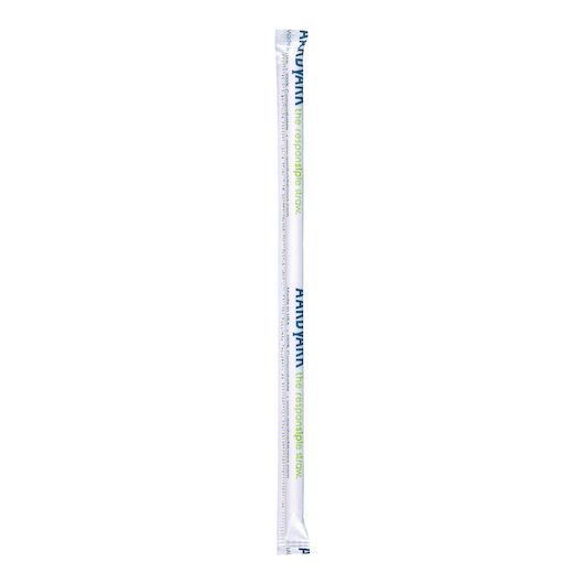Aardvark White Jumbo Solid Paper Straw, 7.75 Inch, 400 Count -- 8 Per Case