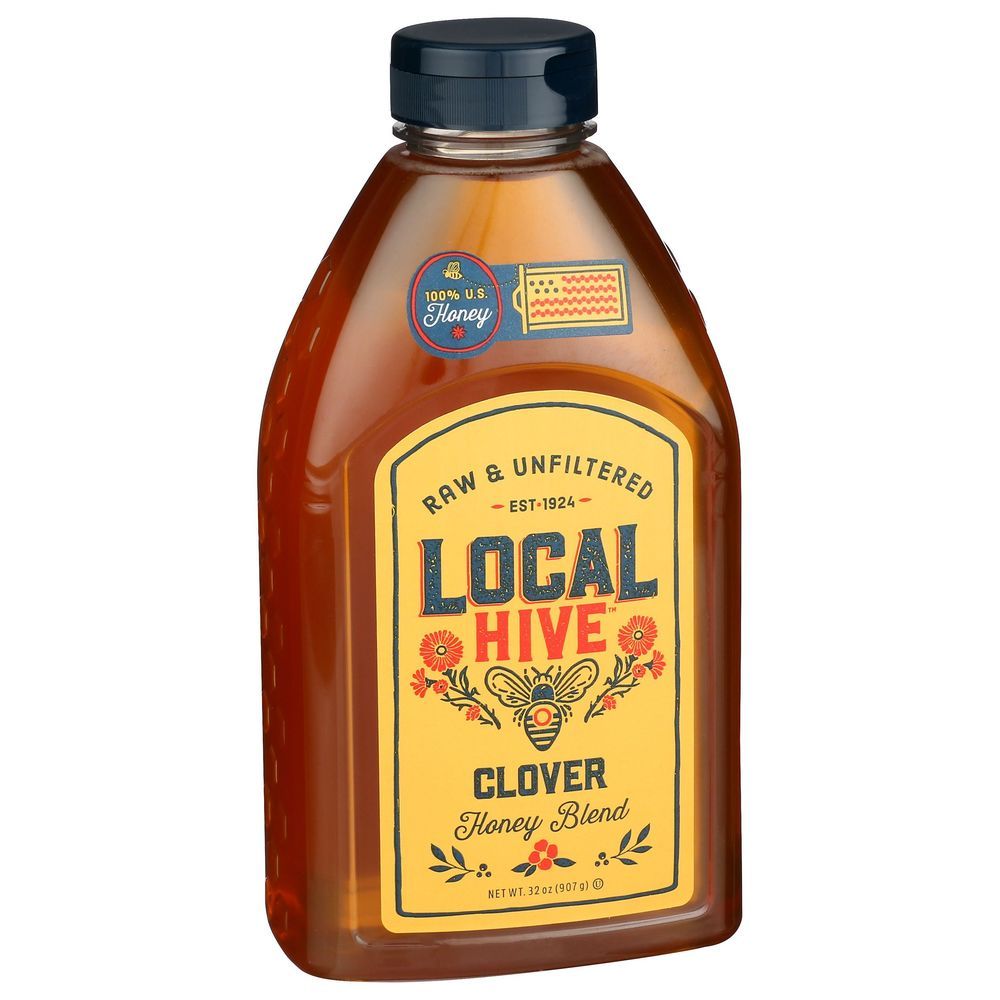 Local Hive Raw And Unfiltered Clover Honey, 32 Ounce -- 6 Per Case