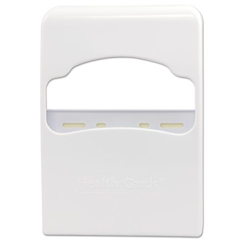 Hospeco Health Gards White Quarter-fold Toilet Seat Cover Dispenser, 8.75 X 2 X 12 Inch