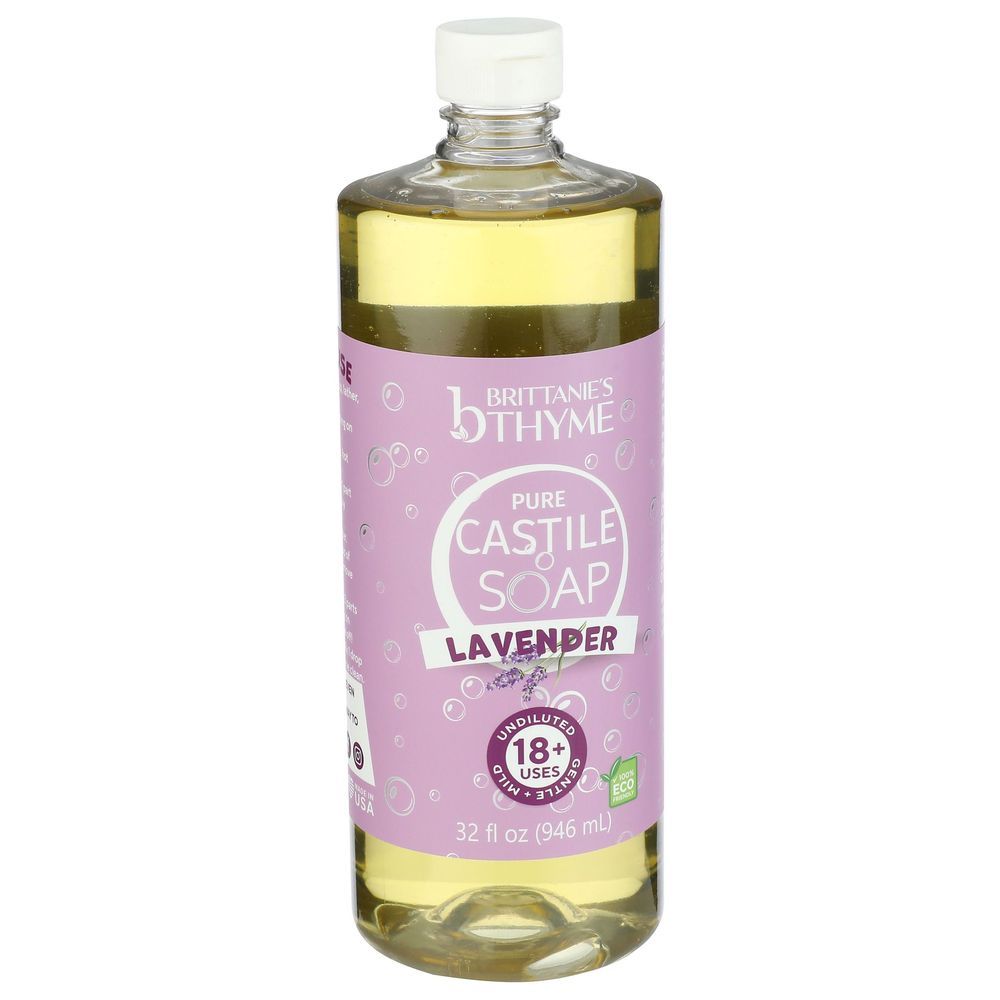 Brittanie's Thyme Lavender Pure Castile Liquid Soap, 32 Fluid Ounce
