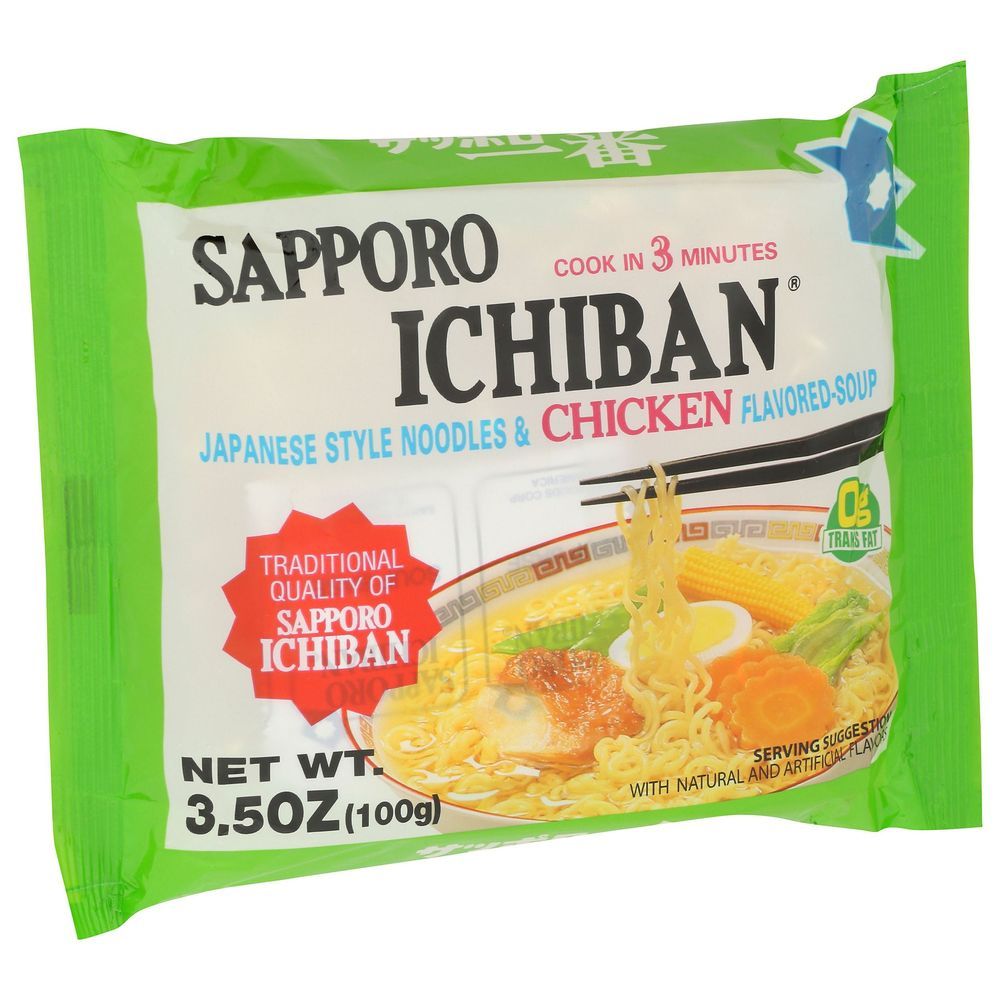 Sapporo Ichiban Japanese Style Noodles And Chicken Flavored Soup, 3.5 Ounce -- 24 Per Case