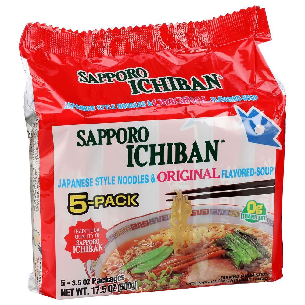 Sapporo Ichiban Japanese Style Noodles And Original Flavored Soup, 17.5 Ounce -- 6 Per Case
