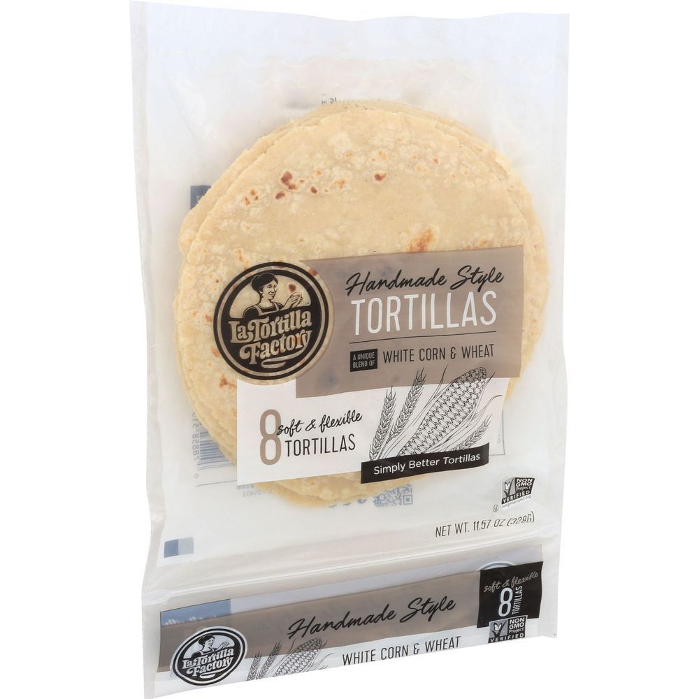 La Tortilla Factory Organic Handmade Style White Corn Tortillas, 11.57 Ounce -- 12 Per Case