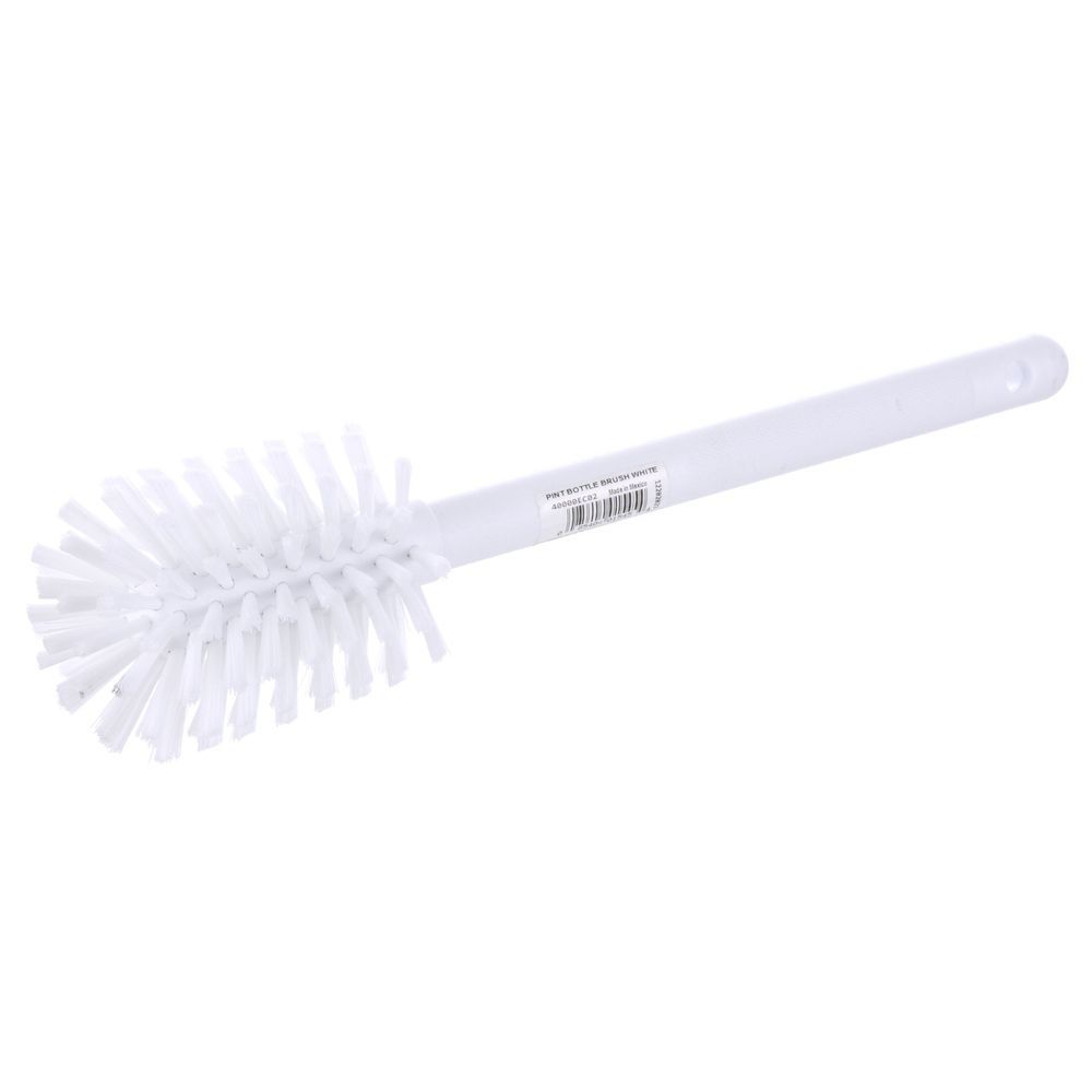 Carlisle 40000ec02 Sparta Color Coded White Soft Polyester Bristles Pint Bottle Brush, 12 Inch Length