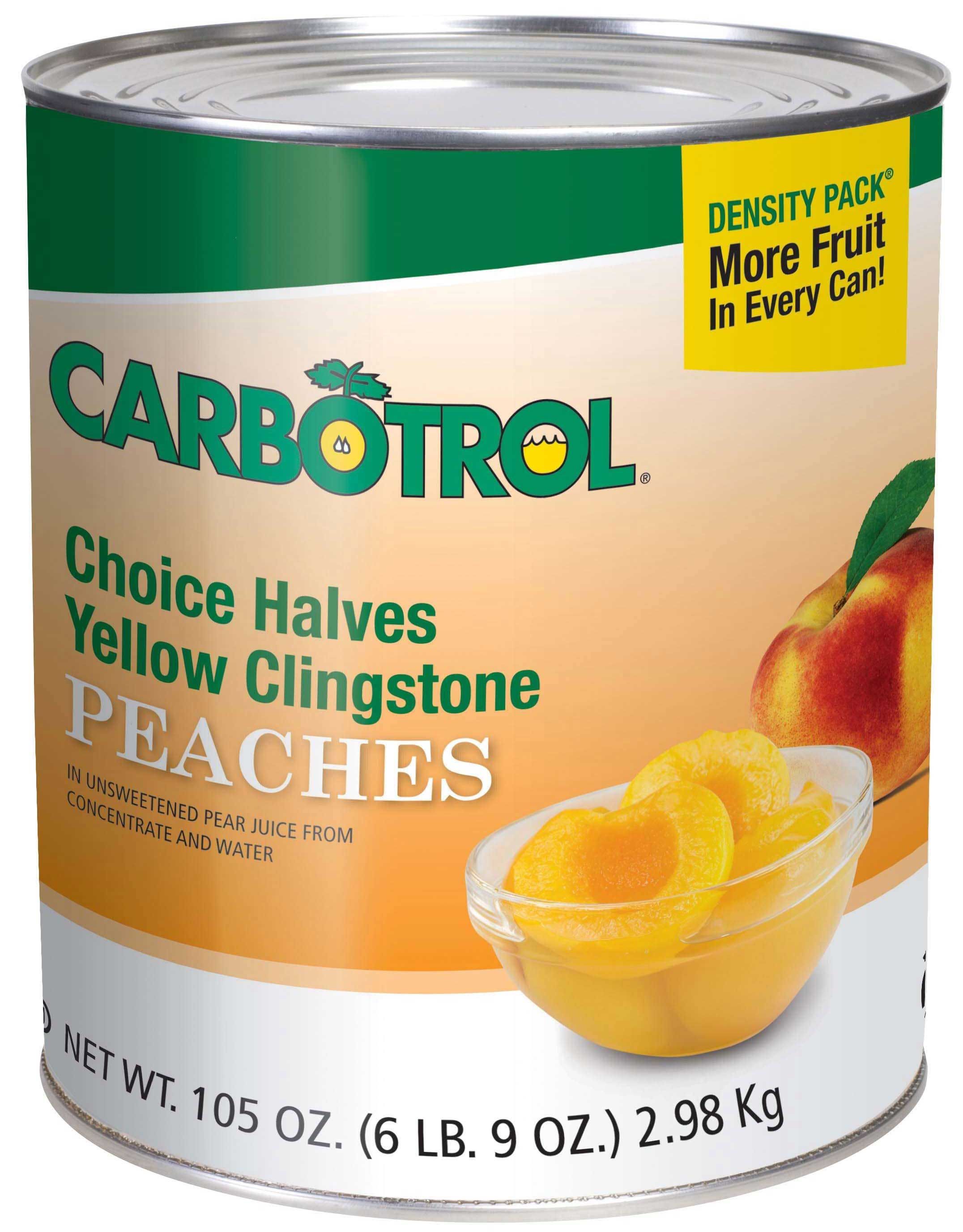 Carbotrol Peach Halves, 105 Ounce -- 6 Per Case