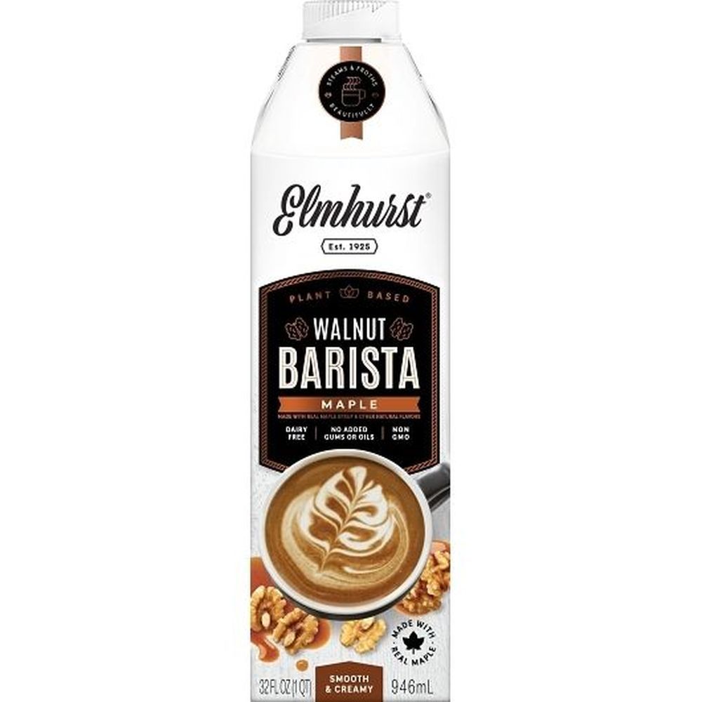 Elmhurst Barista Edition Milked Maple Walnut Milk, 32 Fluid Ounce -- 6 Per Case