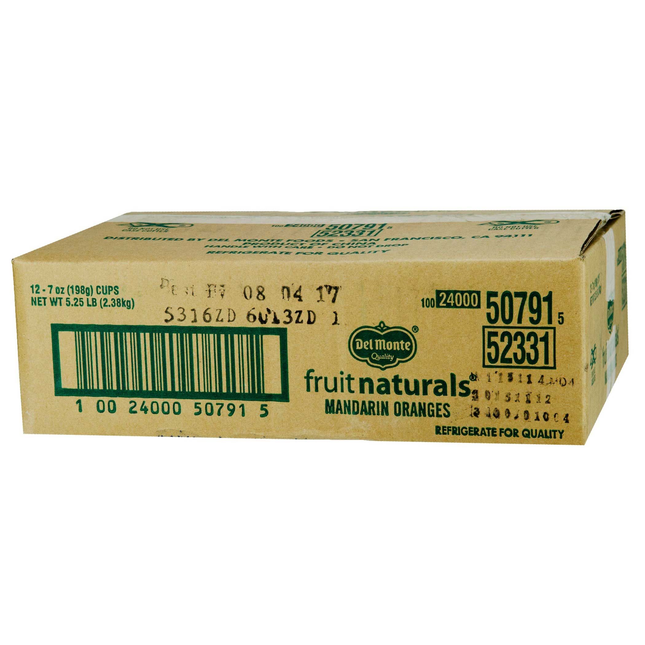 Del Monte Fruit Naturals Mandarin Orange In Juice, 7 Ounce -- 12 Per Case
