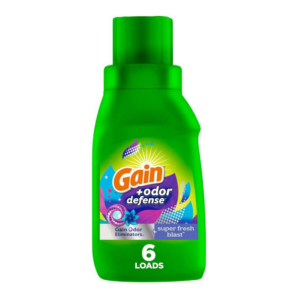 Gain Plus Odor Defense Super Fresh Blast High Suds Liquid Laundry Detergent, 10 Fluid Ounce -- 12 Per Case