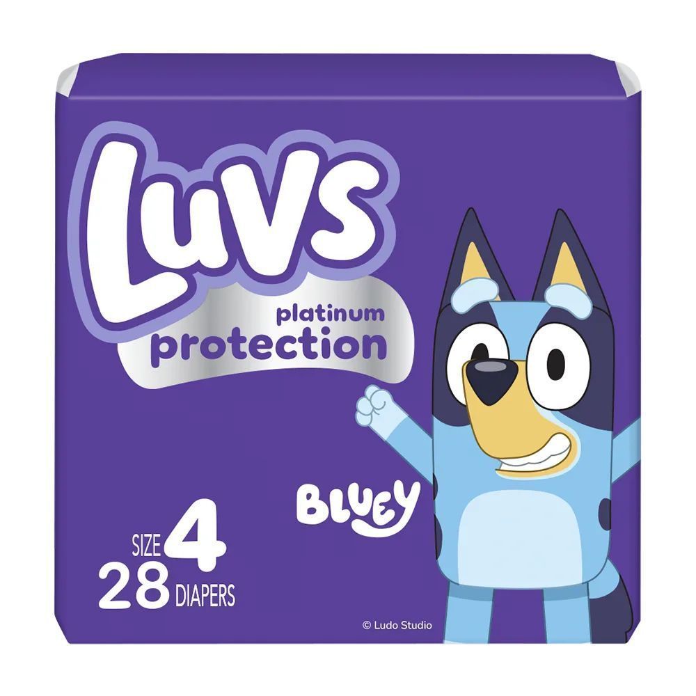 Luvs Platinum Size 4 Diaper -jumbo Pack, 28 Count -- 4 Per Case