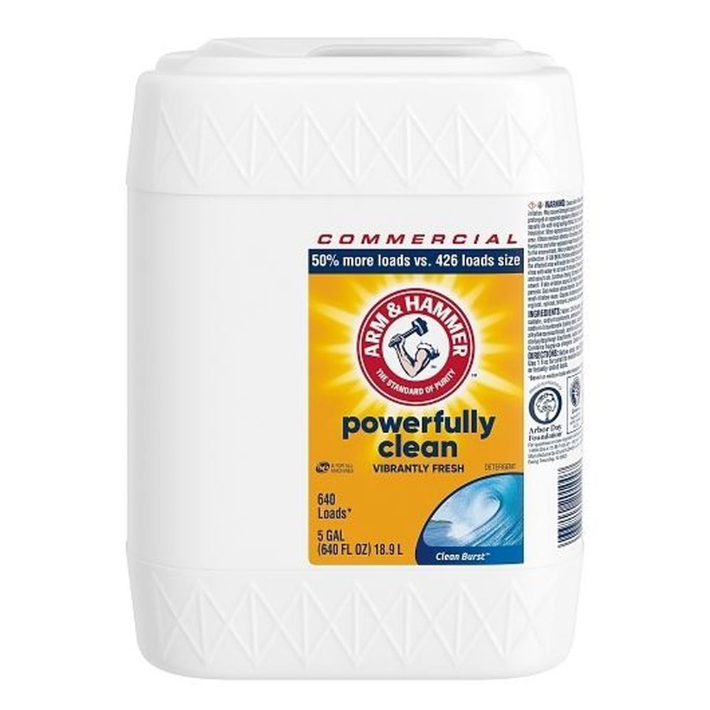 Arm & Hammer Clean Burst Liquid Laundry Detergent, 5 Gallon