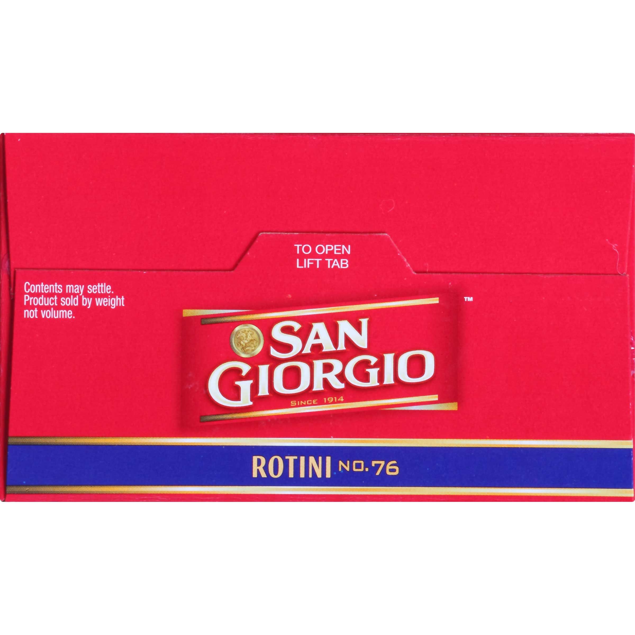 San Giorgio Rotini Pasta, 16 Ounce -- 12 Per Case