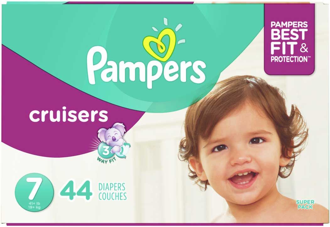 Pampers Size 7 Cruisers Full Cut Diaper -- 44 Per Case