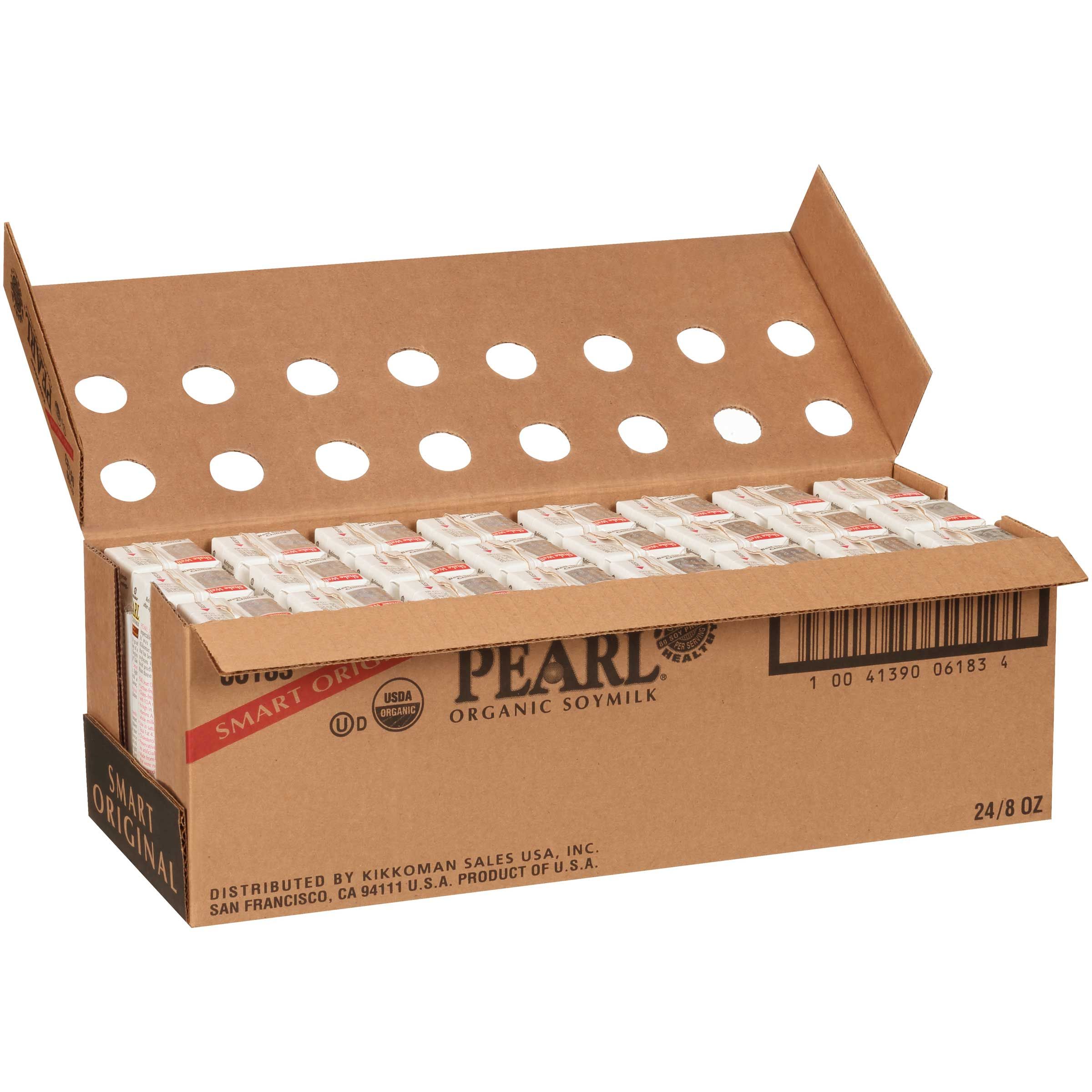 Kikkoman Pearl Organic Smart Original Soymilk, 8 Fluid Ounce -- 24 Per Case