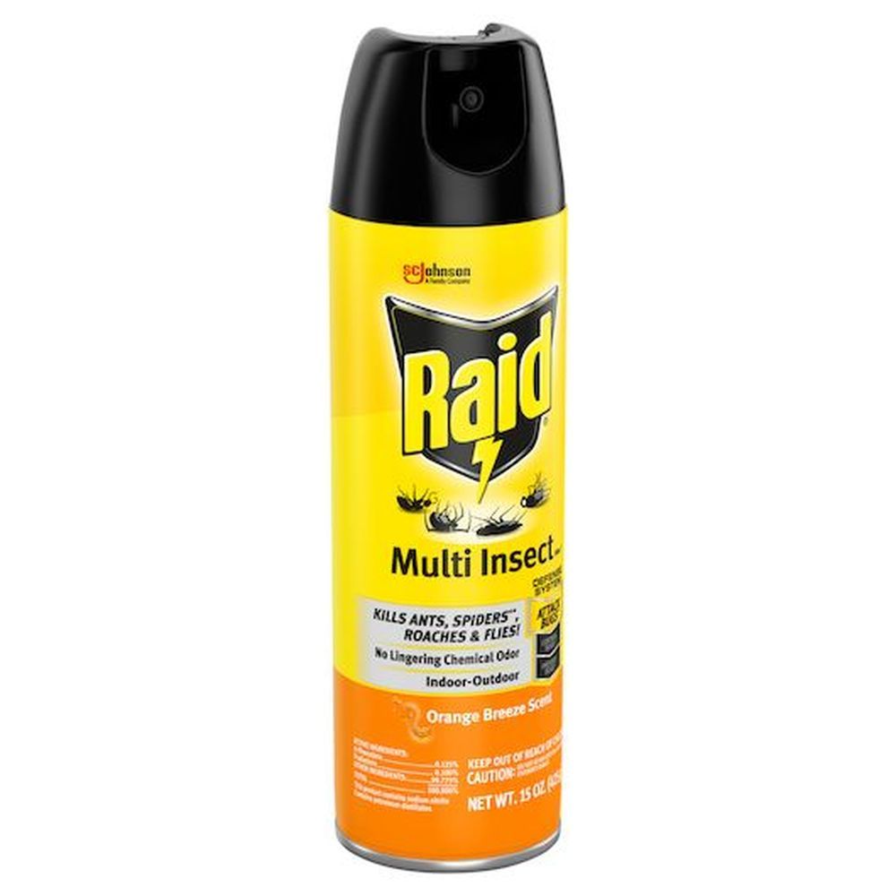 Raid Orange Breeze Multi Insect Killer, 15 Ounce Aerosol -- 12 Per Case