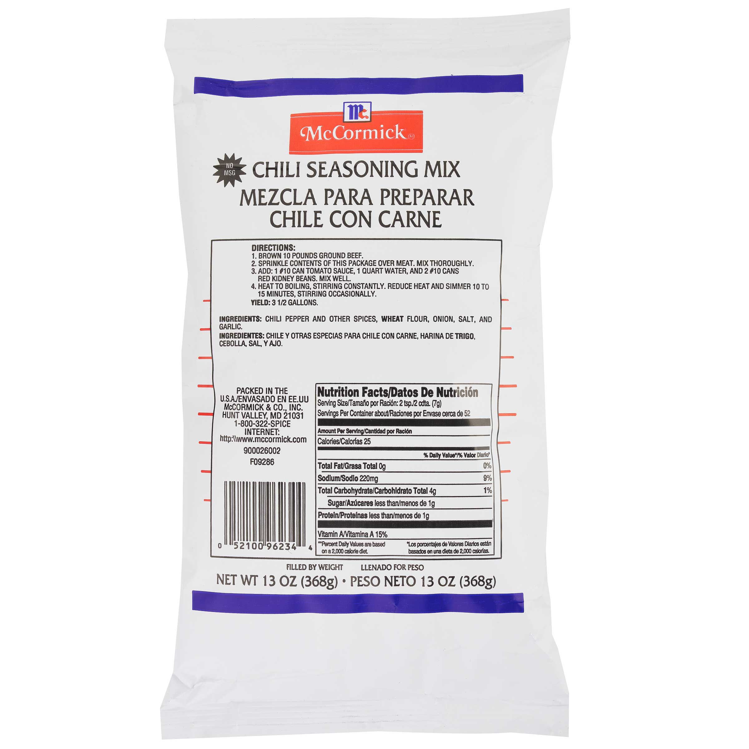 Mccormick Culinary Chili Seasoning Mix, 13 Ounce -- 6 Per Case
