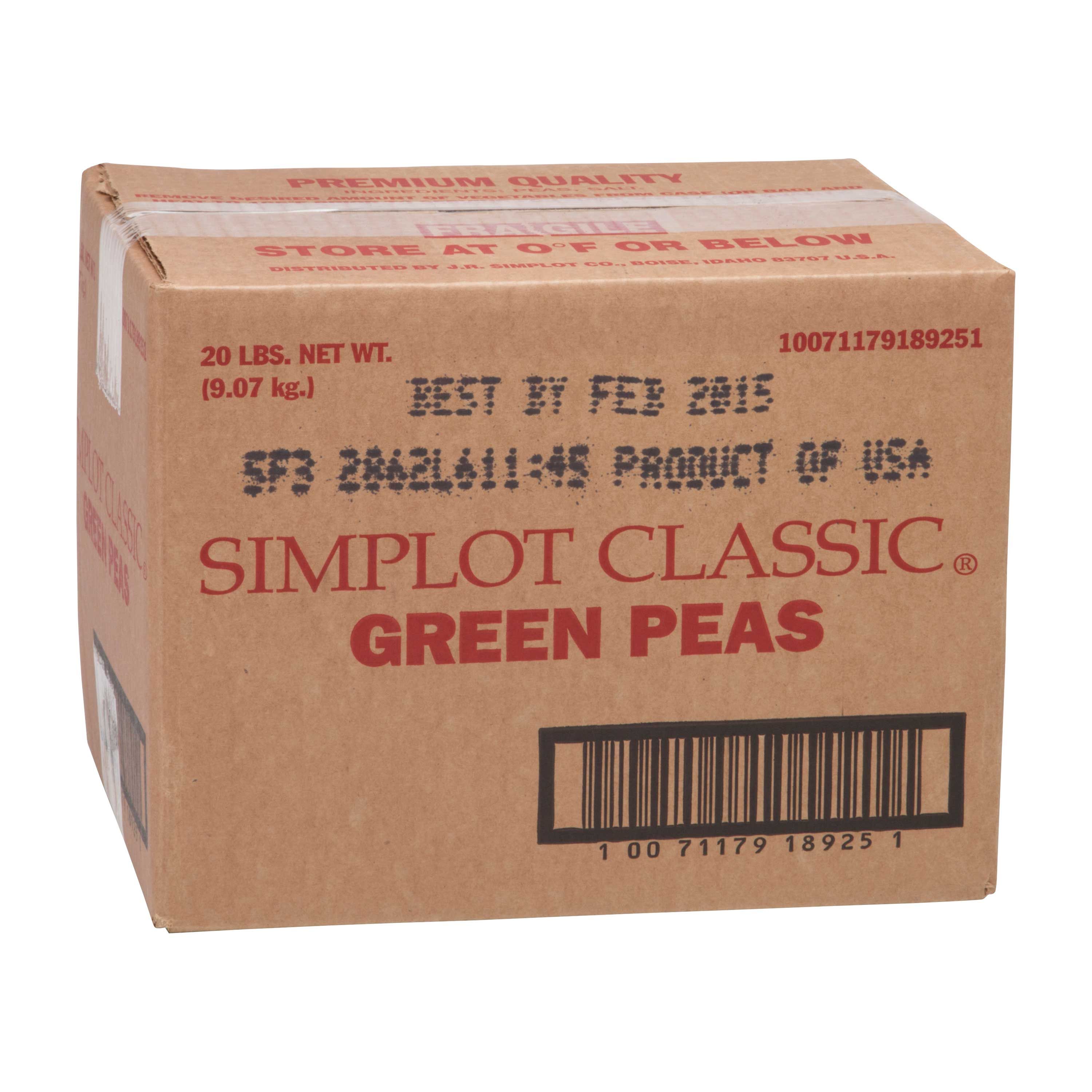 Simplot Peas, 20 Pound
