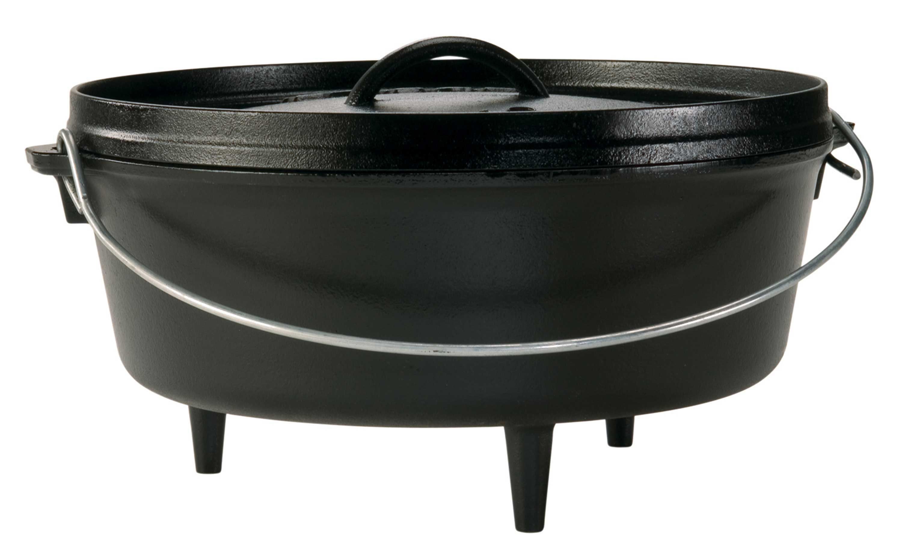 Lodge Preseasoned Camp Dutch Oven, 6 Quart