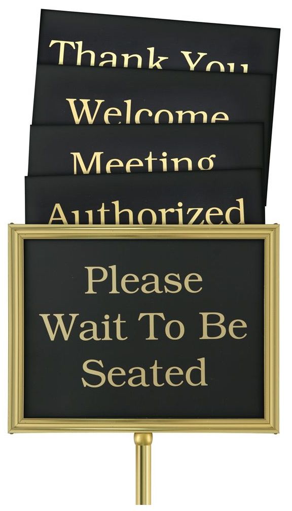 Chef-master Brass Finish Teller Sign