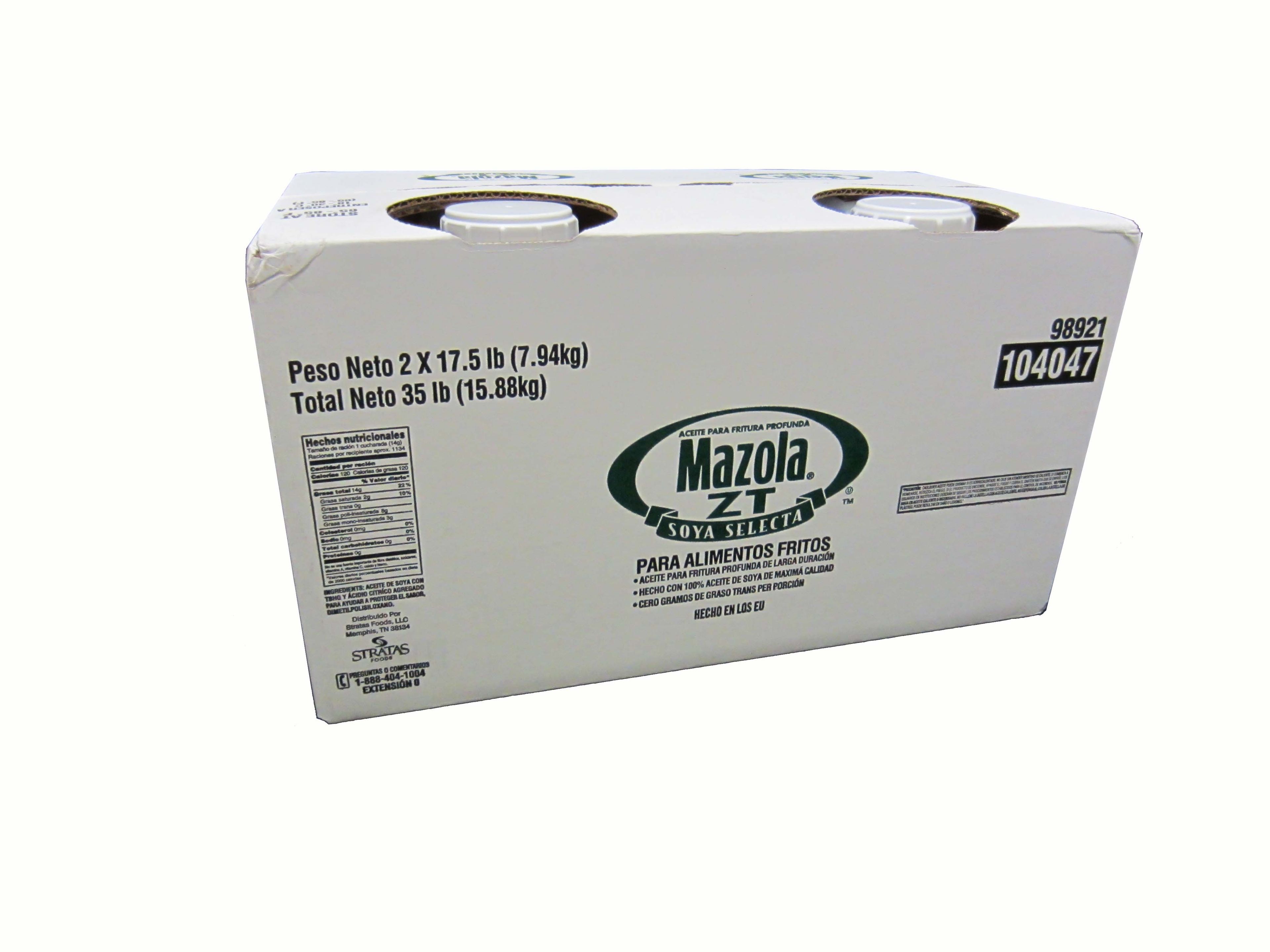 Mazola Zt Fat Select Clear Soy Oil, 17.5 Pound -- 2 Per Case