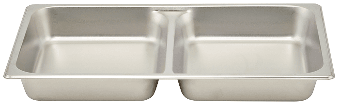 Winco Stainless Steel Full Size Two Divider Food Pan, 1/2 Inch -- 12 Per Case