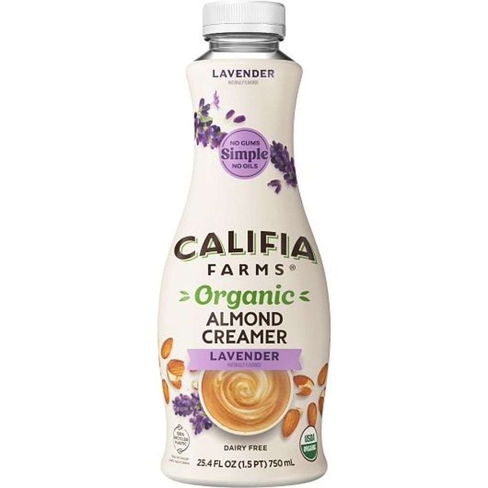 Califia Farms Organic Lavender Almond Milk Coffee Creamer, 25.4 Fluid Ounce -- 6 Per Case