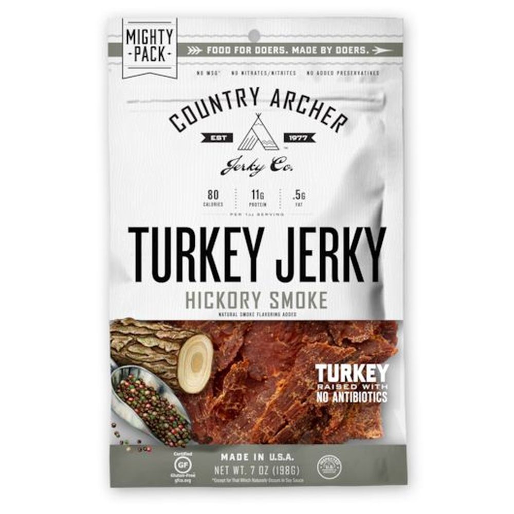 Archer Meat Snacks Hickory Turkey Jerky, 7 Ounce -- 8 Per Case.