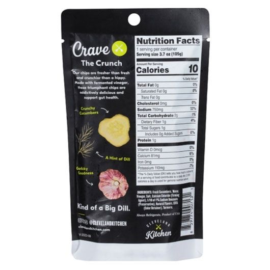 Cleveland Kraut Dilly Garlic Pickle Chip, 3 Ounce -- 12 Per Case