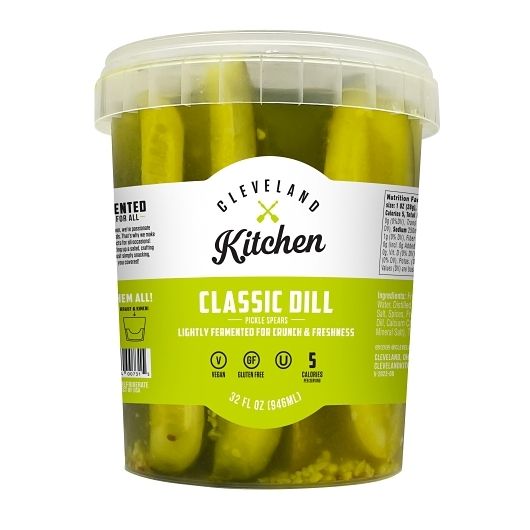 Cleveland Kitchen Dill Garlicy Pickle Spears, 32 Ounce -- 6 Per Case
