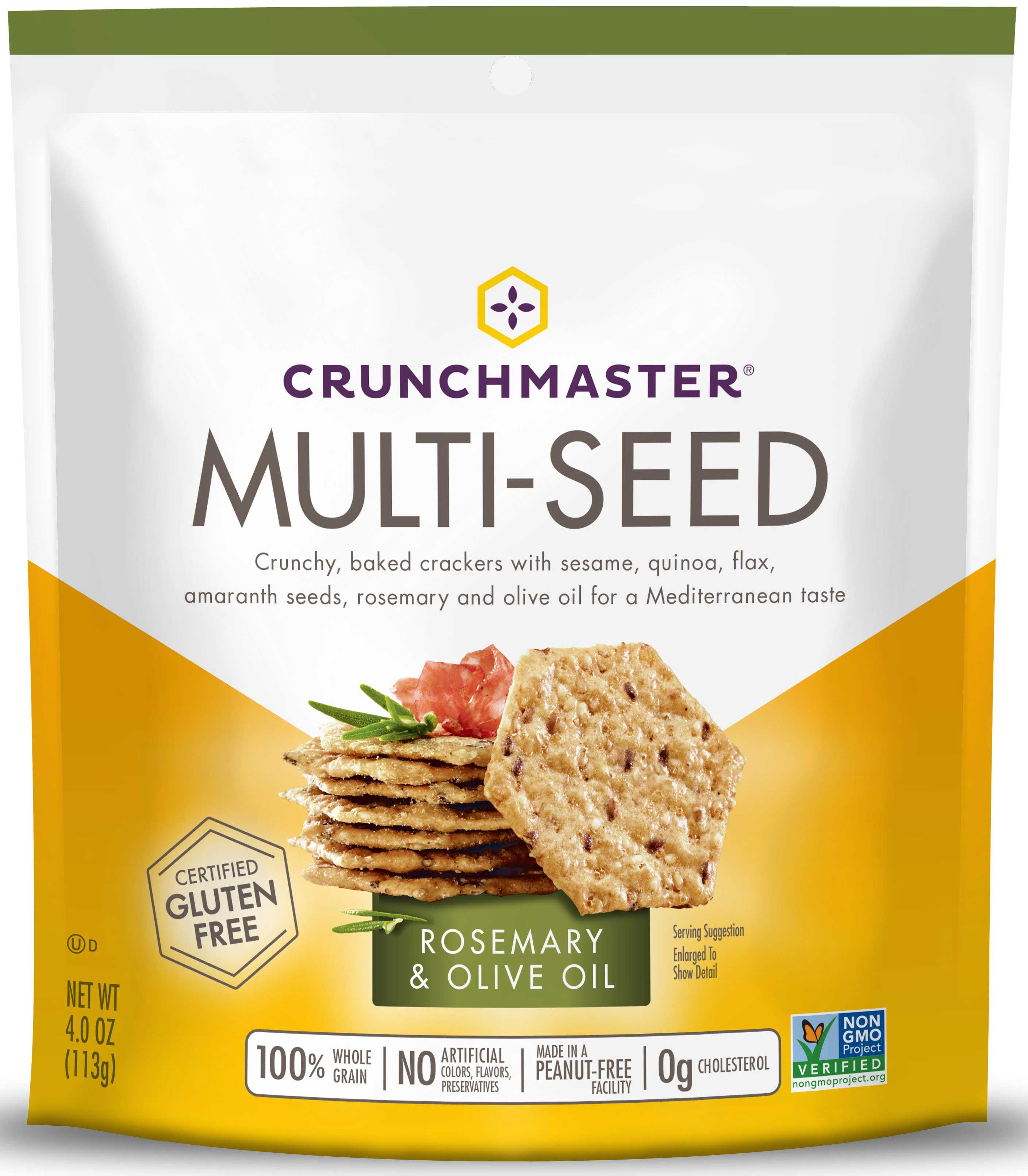 Crunchmaster Rosemary And Olive Oil Multi Seed Cracker, 4 Ounce -- 12 Per Case