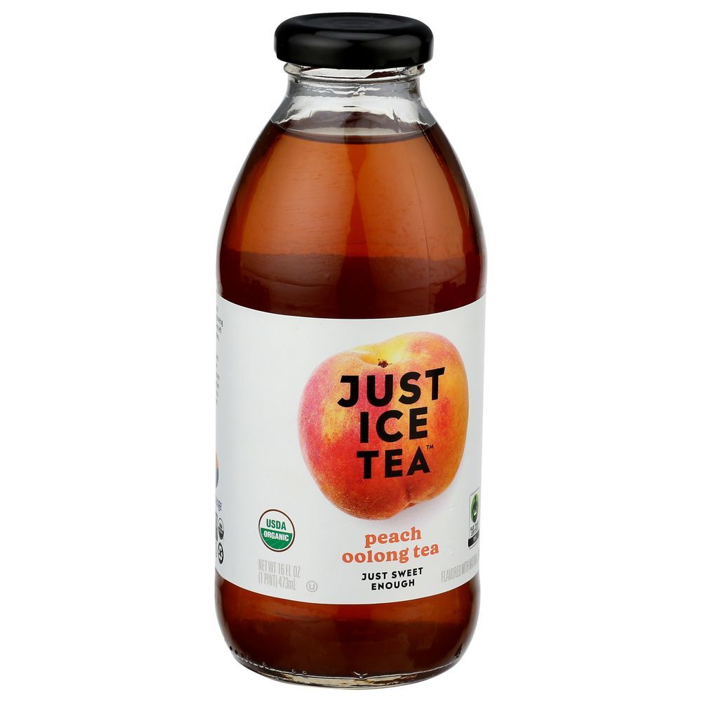 Just Ice Tea Organic Peach Oolong Tea, 16 Fluid Ounce -- 12 Per Case
