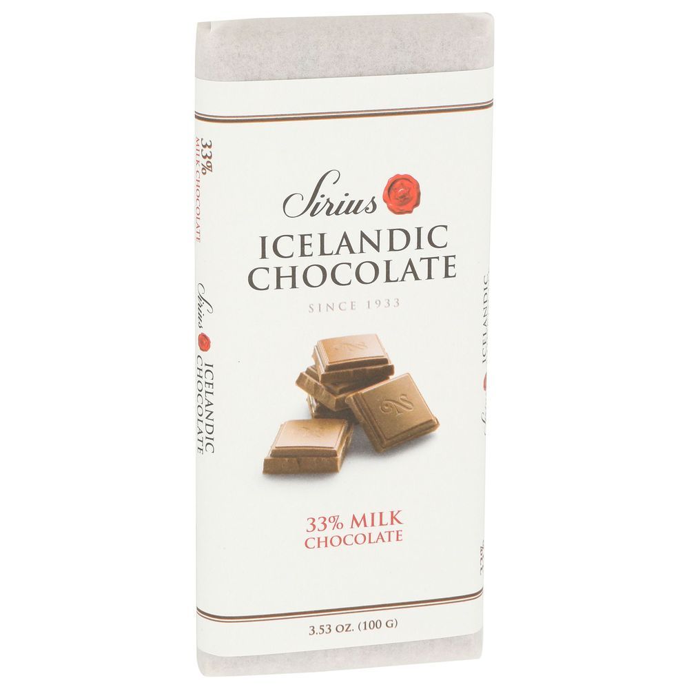 Sirius Icelandic 33 Percent Milk Chocolate Bar, 3.53 Ounce -- 12 Per Case