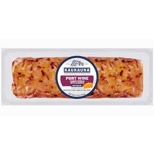 Kaukauna Port Wine And Cheddar Cheese Log, 6 Ounce -- 12 Per Case
