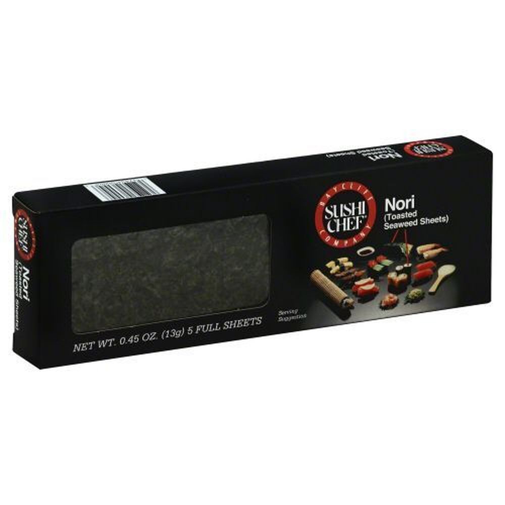 Sushi Chef Nori Toasted Seaweed Sheets, 0.45 Ounce -- 6 Per Case