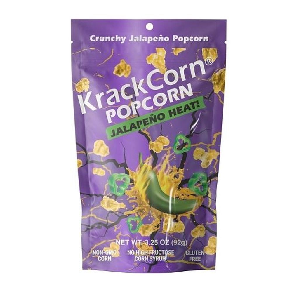 Krackcorn Jalapeno Heat Popcorn, 3.25 Ounce -- 6 Per Case